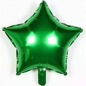 Шар мини фигура Звезда  Зеленый 4"\10 см